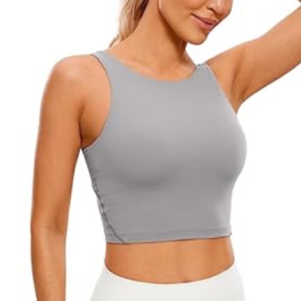 CRZ YOGA Butterluxe Women's Light Gray Tank